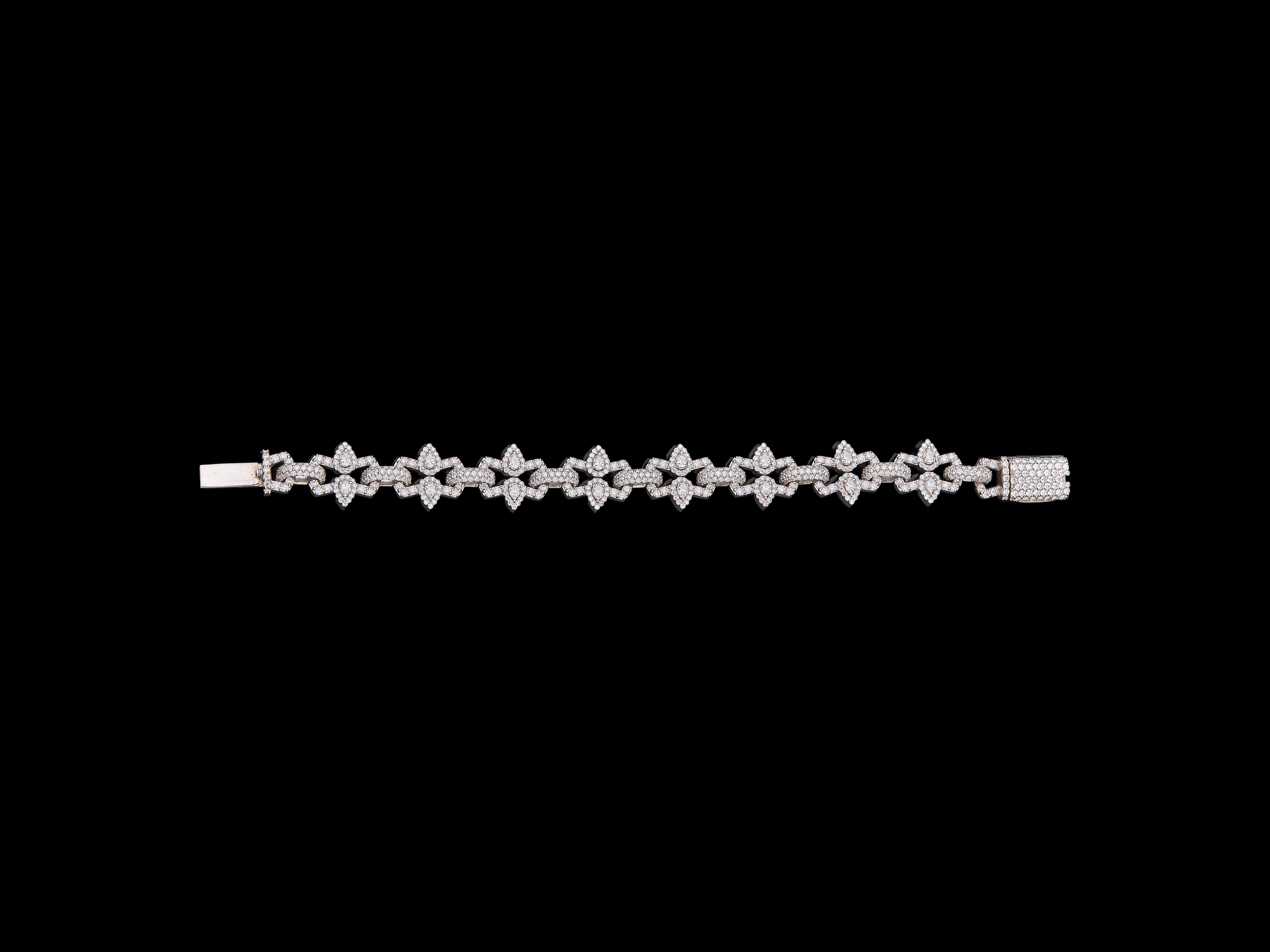 Iced out Pear link Bracelet