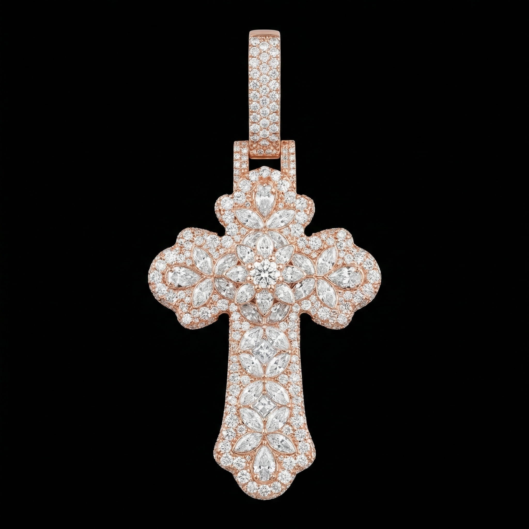 Fancy Cut Cross Pendant