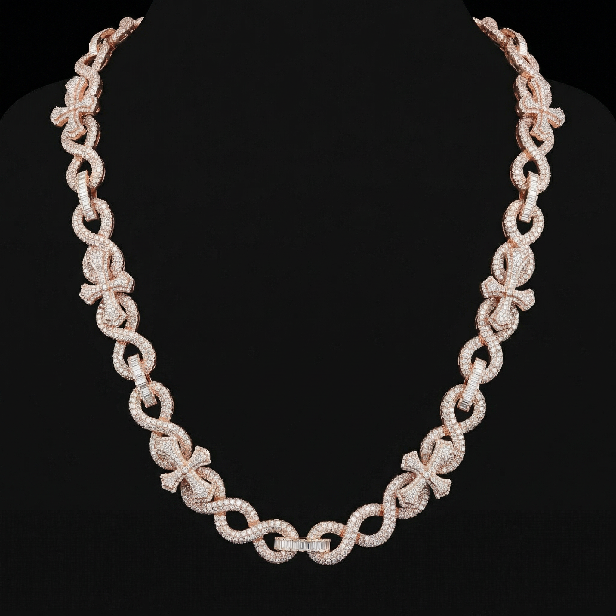 Cross Infinity Baguette Chain (18mm)